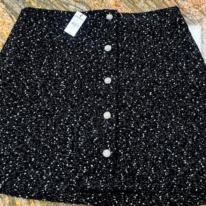 NWT Express tweed skirt with rhinestone buttons size 14